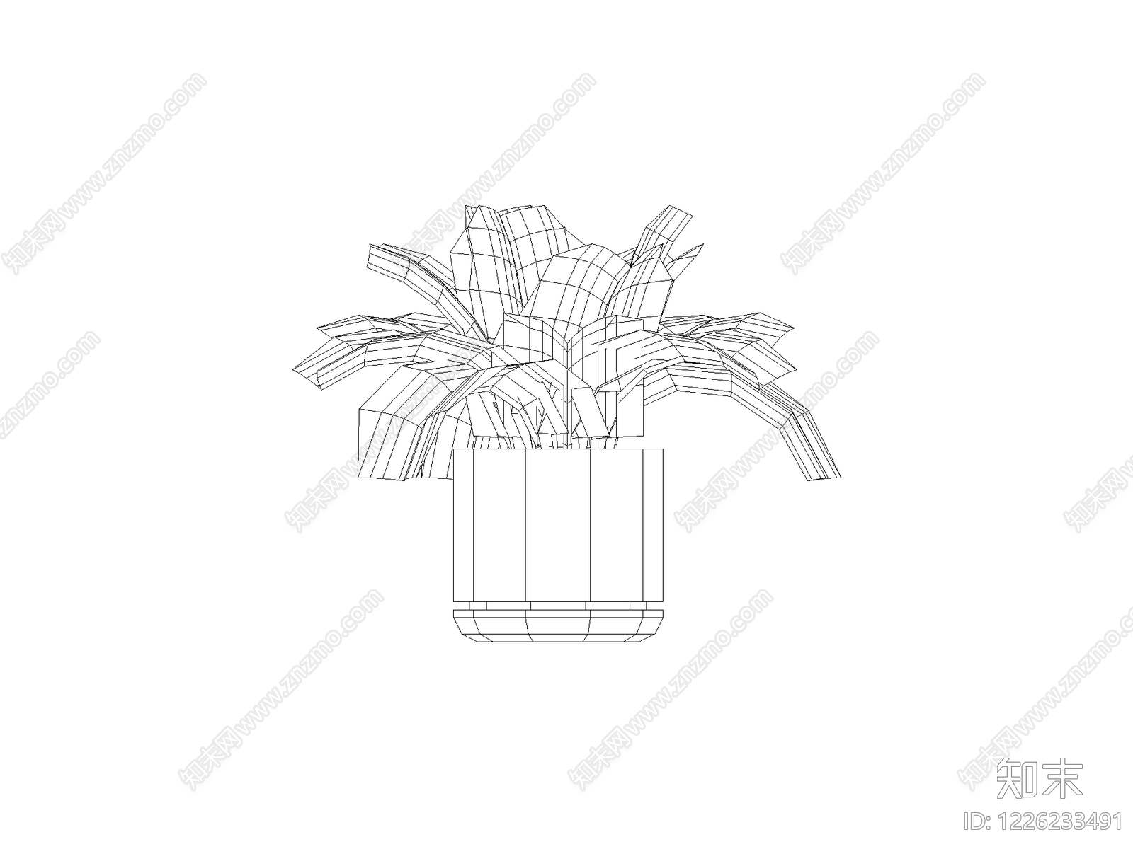 现代绿植CAD图纸