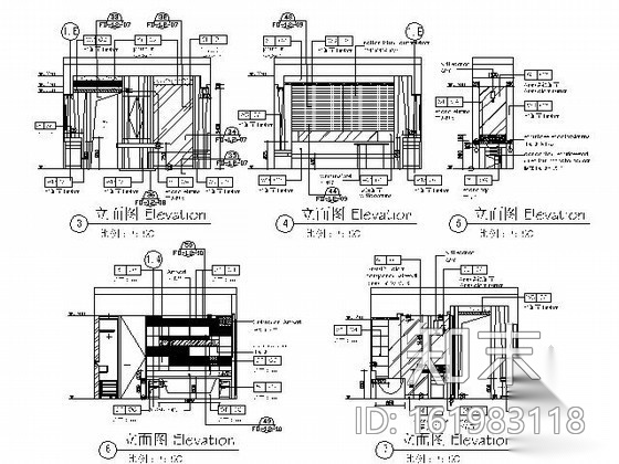 [上海]某富豪酒店客房施工图cad施工图下载【ID:161983118】