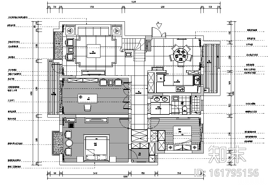 [江苏]新中式古典别墅设计案例（内附效果图）cad施工图下载【ID:161795156】