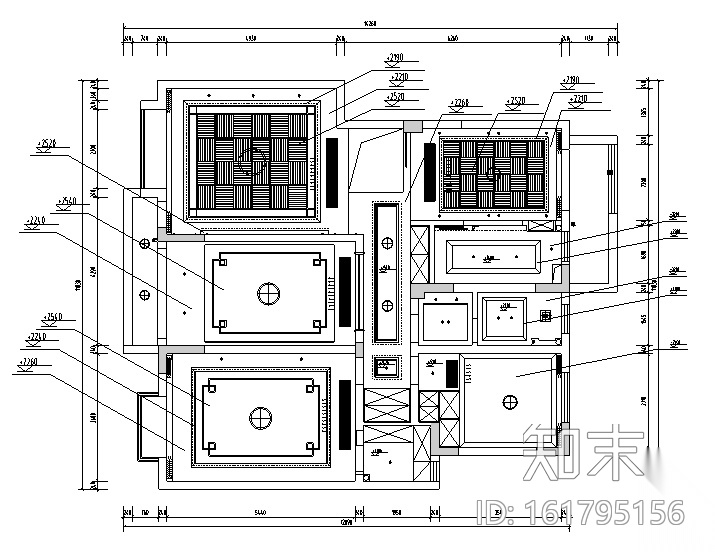 [江苏]新中式古典别墅设计案例（内附效果图）cad施工图下载【ID:161795156】