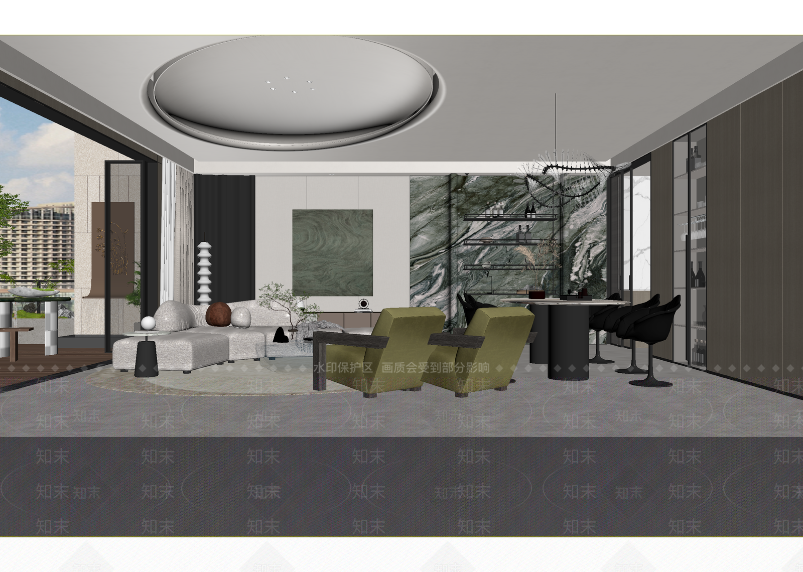 现代客餐厅3D模型下载【ID:1214698881】