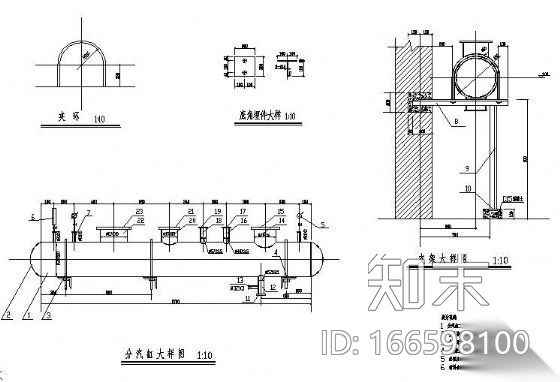 分汽缸大样图cad施工图下载【ID:166598100】