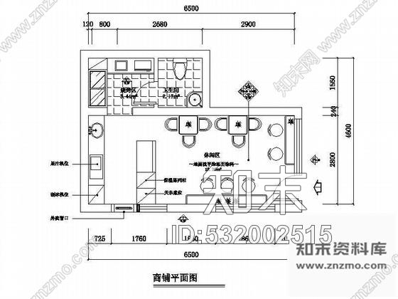 施工图奶茶铺装修图施工图下载【ID:532002515】