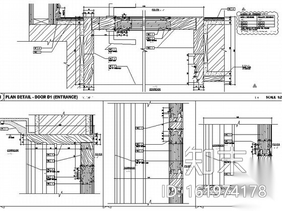 [杭州]新古典酒店大床间客房室内施工图cad施工图下载【ID:161974178】