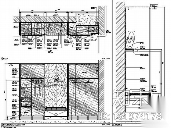 [杭州]新古典酒店大床间客房室内施工图cad施工图下载【ID:161974178】