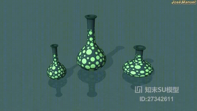 套花瓶SU模型下载【ID:917810900】