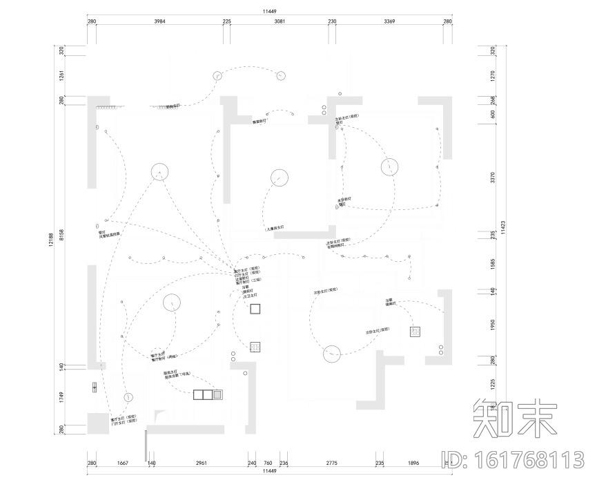 [武汉]复地东湖国际两居室设计施工图及效果图cad施工图下载【ID:161768113】