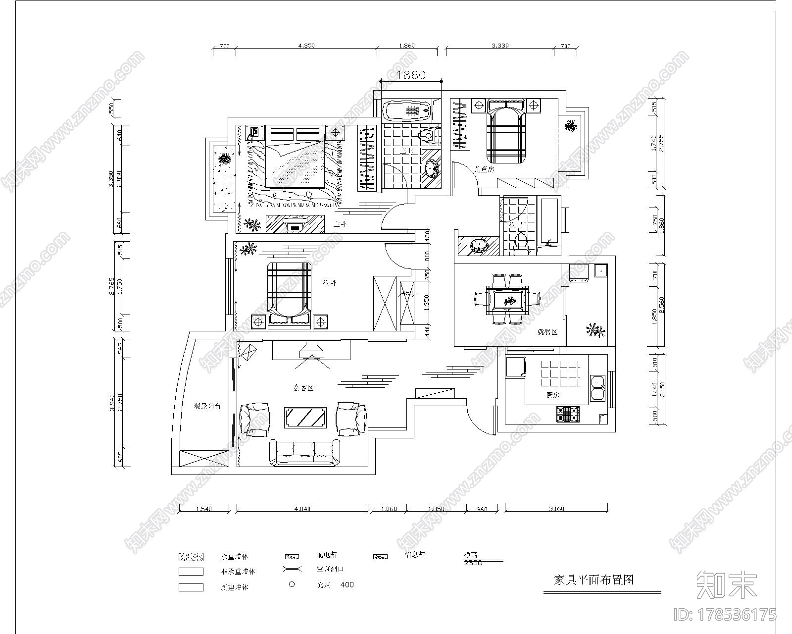 [上海]环境优雅现代风格三居室装修图（含效果图及实景图）施工图下载【ID:178536175】