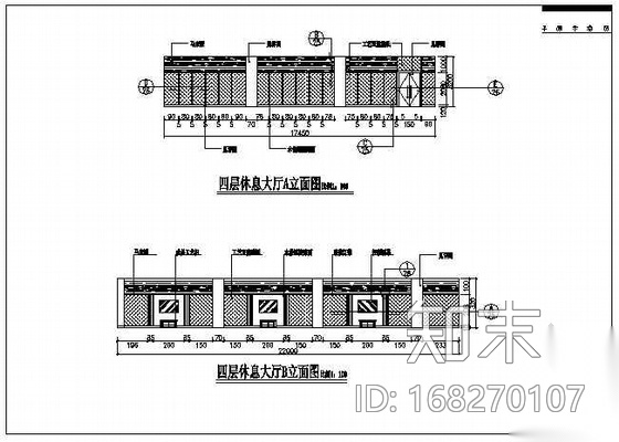 休闲酒店四层装修施工图cad施工图下载【ID:168270107】