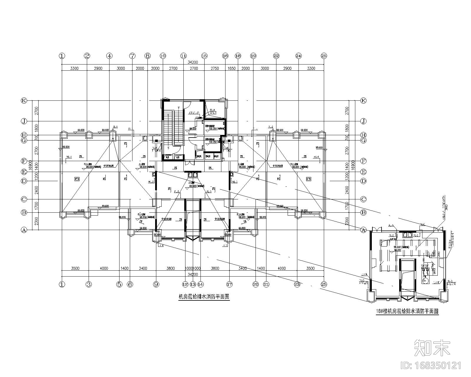 中建威海路项目16-18#楼给排水施工图cad施工图下载【ID:168350121】
