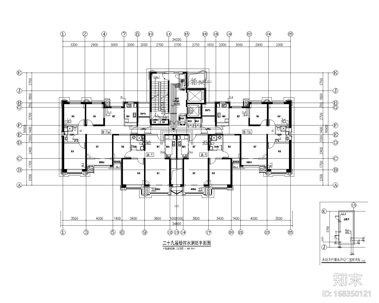 中建威海路项目16-18#楼给排水施工图cad施工图下载【ID:168350121】