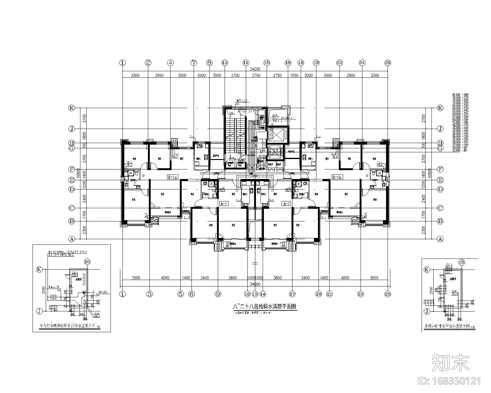 中建威海路项目16-18#楼给排水施工图cad施工图下载【ID:168350121】