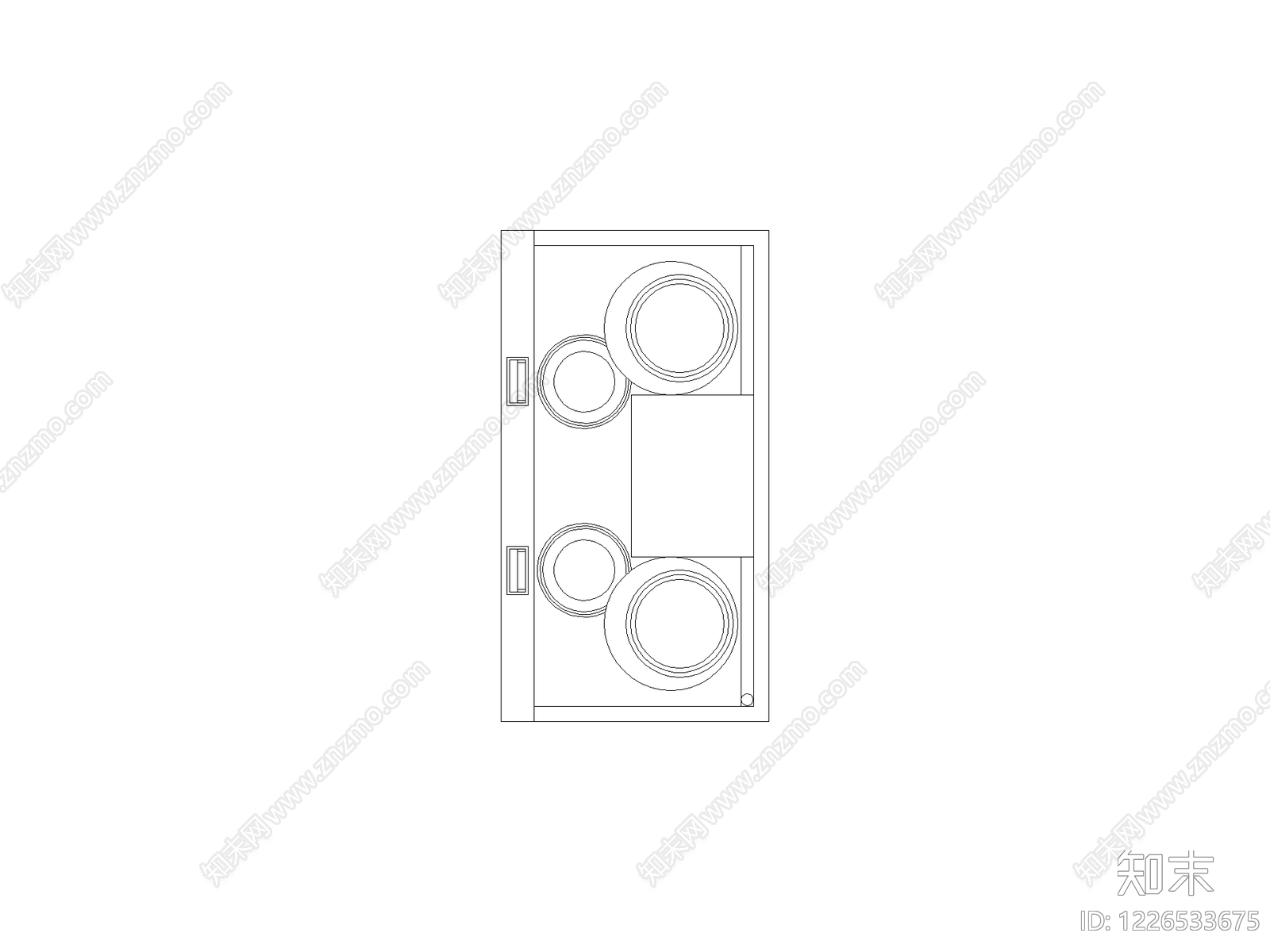 工装设计平立面常用图块cad施工图下载【ID:1226533675】