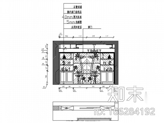 [荆门]精致新中式风格三居室样板间CAD装修施工图（含效...cad施工图下载【ID:166284192】