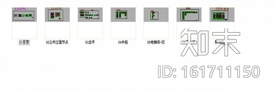 [郑州]两大成熟商圈交汇处四层大型商业中心室内装修图cad施工图下载【ID:161711150】