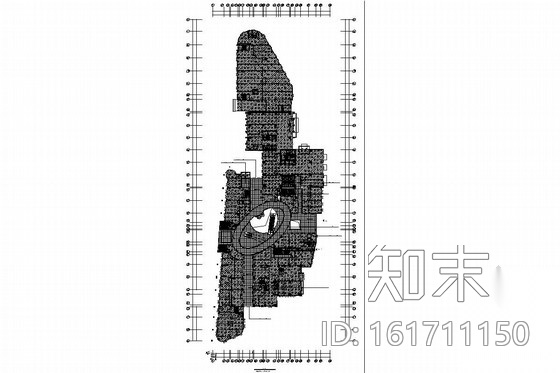 [郑州]两大成熟商圈交汇处四层大型商业中心室内装修图cad施工图下载【ID:161711150】