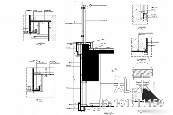 [郑州]两大成熟商圈交汇处四层大型商业中心室内装修图cad施工图下载【ID:161711150】