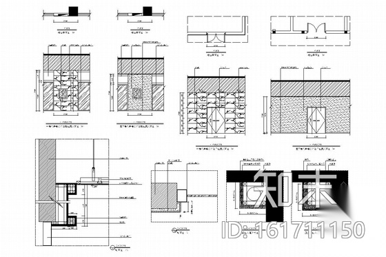 [郑州]两大成熟商圈交汇处四层大型商业中心室内装修图cad施工图下载【ID:161711150】