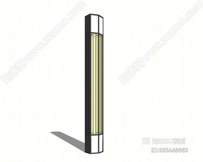 中式灯柱SU模型下载【ID:333448663】
