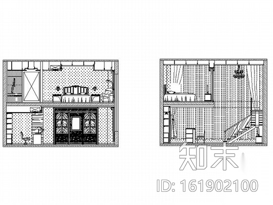 [陕西]豪华五星级商务酒店loft户型套房室内装修施工图（...施工图下载【ID:161902100】