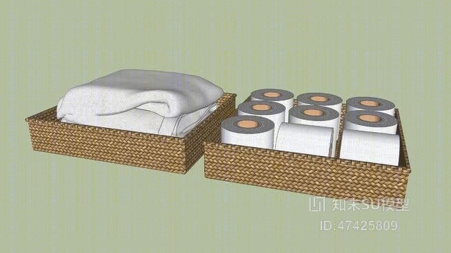 毛巾SU模型下载【ID:717968825】
