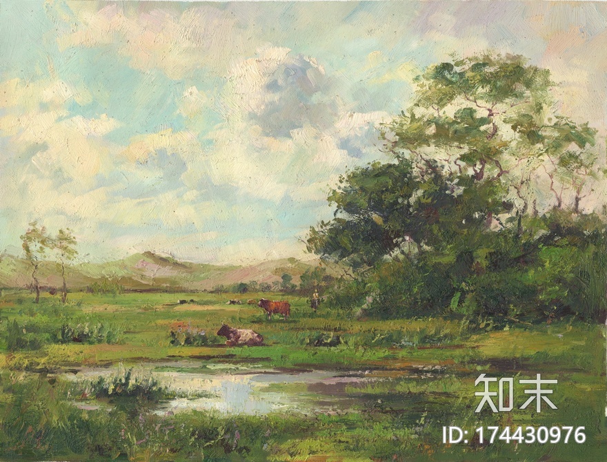 风景油画贴图下载【ID:174430976】