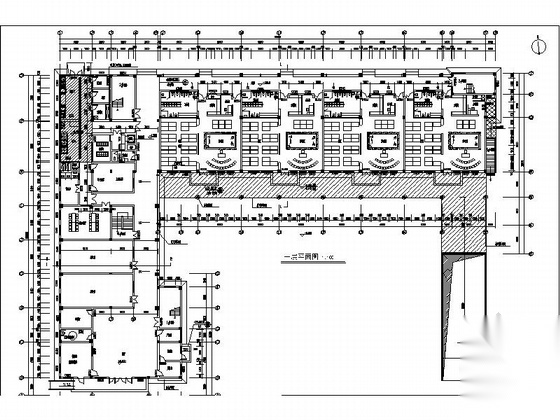 [浙江]12班坡屋面机关幼儿园建筑施工图cad施工图下载【ID:164864183】