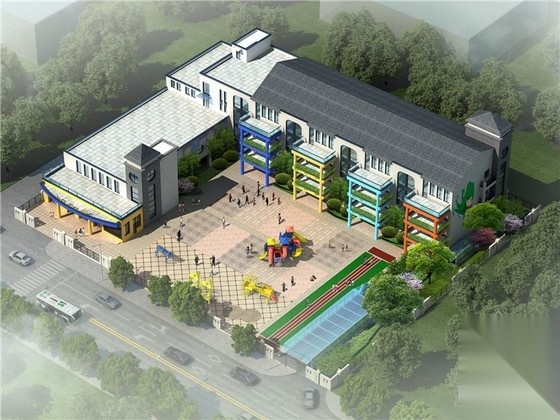 [浙江]12班坡屋面机关幼儿园建筑施工图施工图下载【ID:164864183】