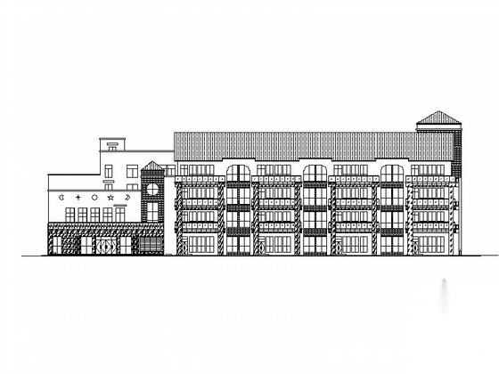[浙江]12班坡屋面机关幼儿园建筑施工图cad施工图下载【ID:164864183】