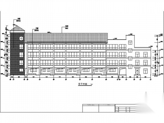 [浙江]12班坡屋面机关幼儿园建筑施工图cad施工图下载【ID:164864183】