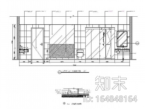 酒店标准单人房装修图cad施工图下载【ID:164848164】