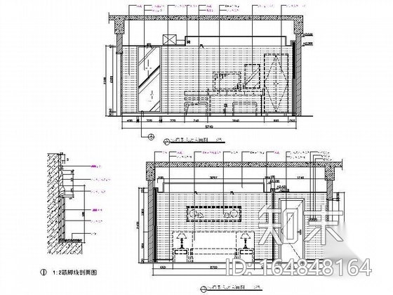 酒店标准单人房装修图cad施工图下载【ID:164848164】