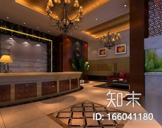 [南京]某现代高档足浴会所室内装修图（含效果）cad施工图下载【ID:166041180】