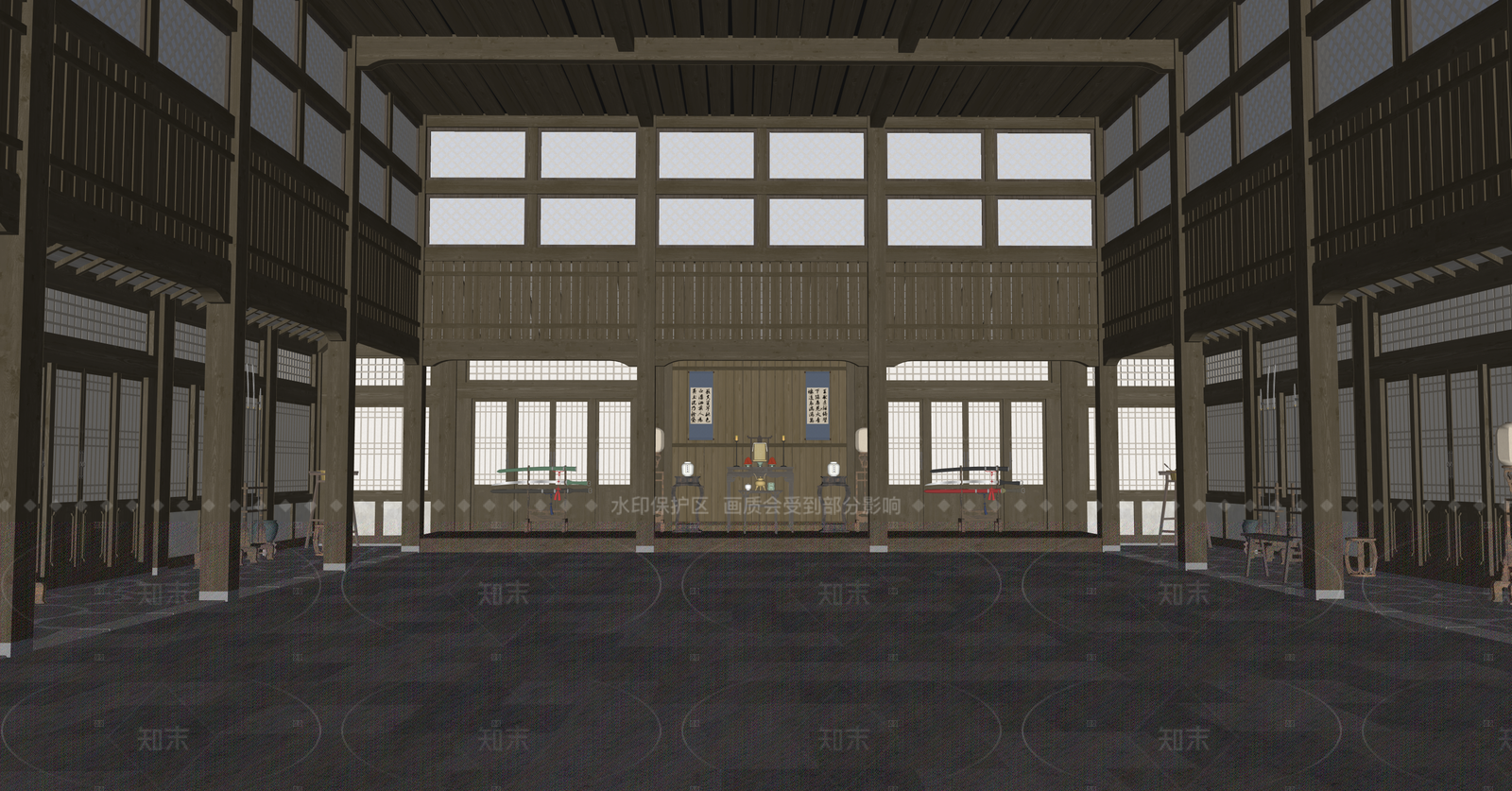 中式其他公共空间SU模型下载【ID:1216016535】