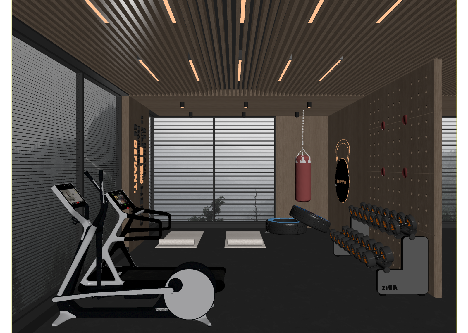 现代健身房3D模型下载【ID:1215071035】