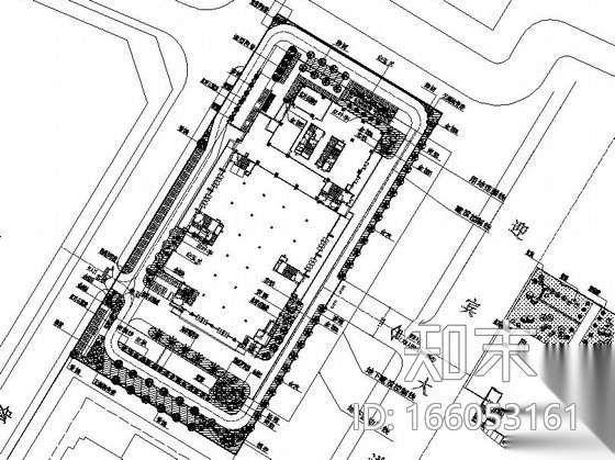 [绍兴]办公大厦景观绿化种植施工图cad施工图下载【ID:166053161】