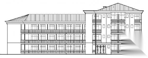 某四层宿舍楼建筑施工图cad施工图下载【ID:149572194】