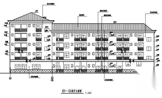 某四层宿舍楼建筑施工图cad施工图下载【ID:149572194】