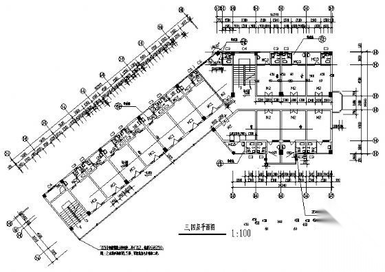 某四层宿舍楼建筑施工图cad施工图下载【ID:149572194】