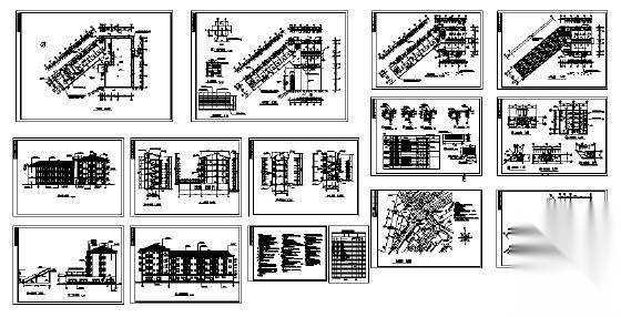 某四层宿舍楼建筑施工图cad施工图下载【ID:149572194】