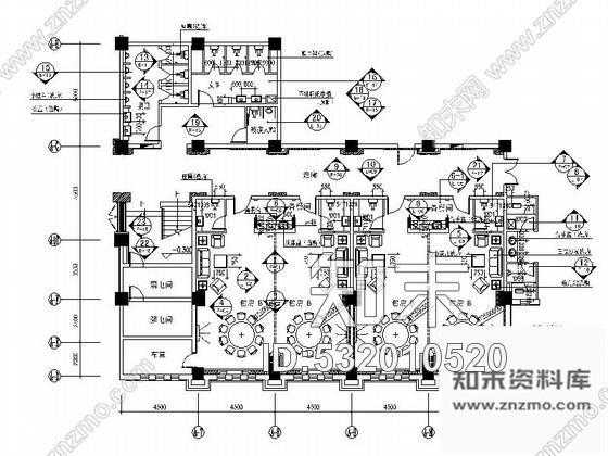 施工图天津豪华酒店中餐厅包房装修图施工图下载【ID:532010520】