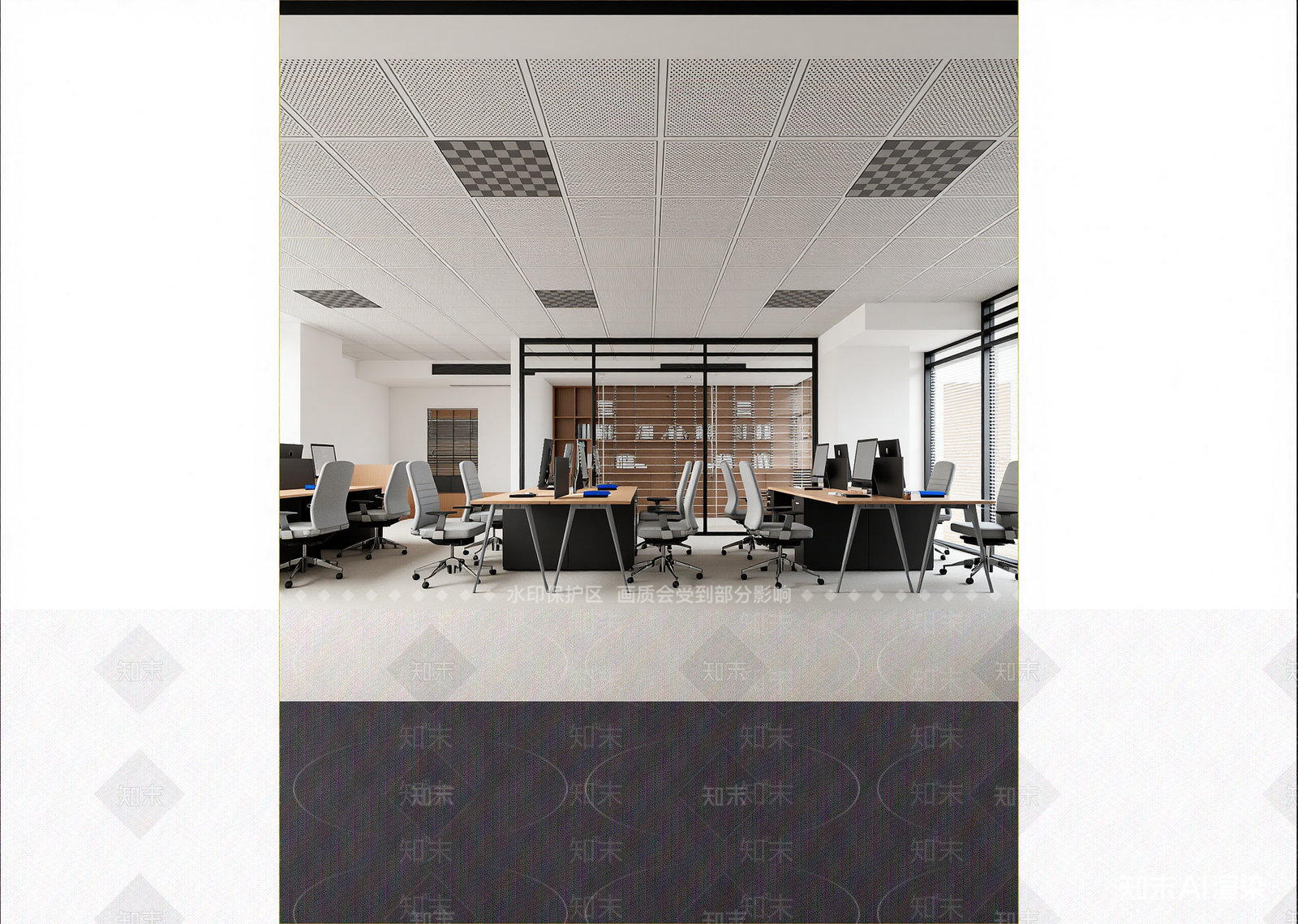 现代办公区3D模型下载【ID:1214971998】