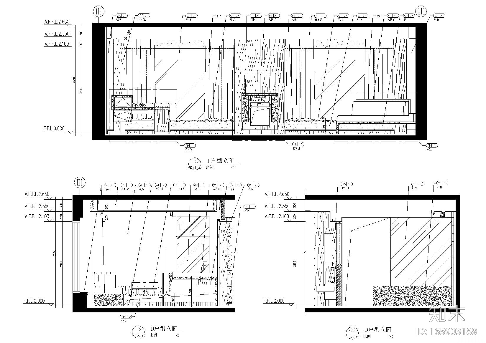 [北京]国际大酒店D型客房装修项目施工图cad施工图下载【ID:165903189】