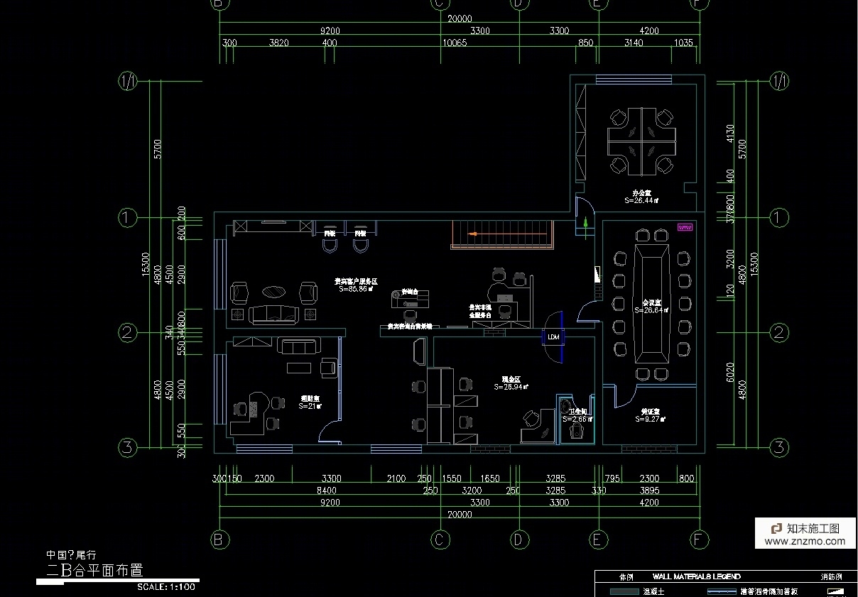 某银行整套施工图cad施工图下载【ID:36920764】