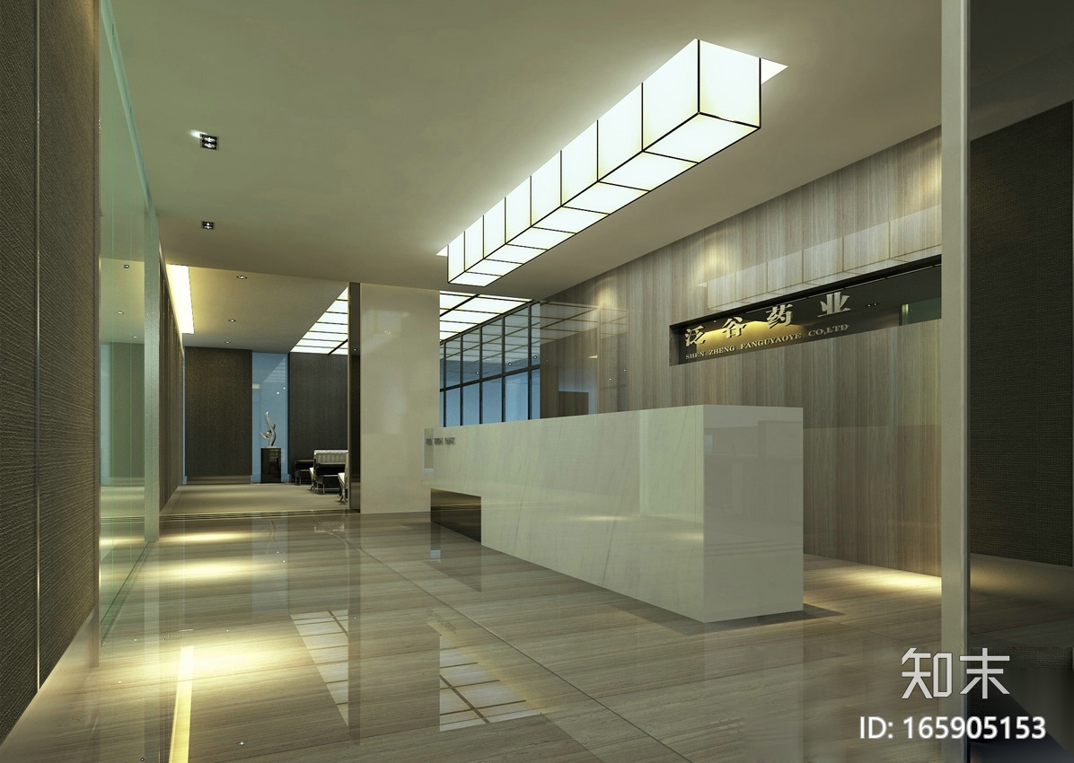 [广东]深圳泛谷药业办公空间设计施工图+效果图cad施工图下载【ID:165905153】