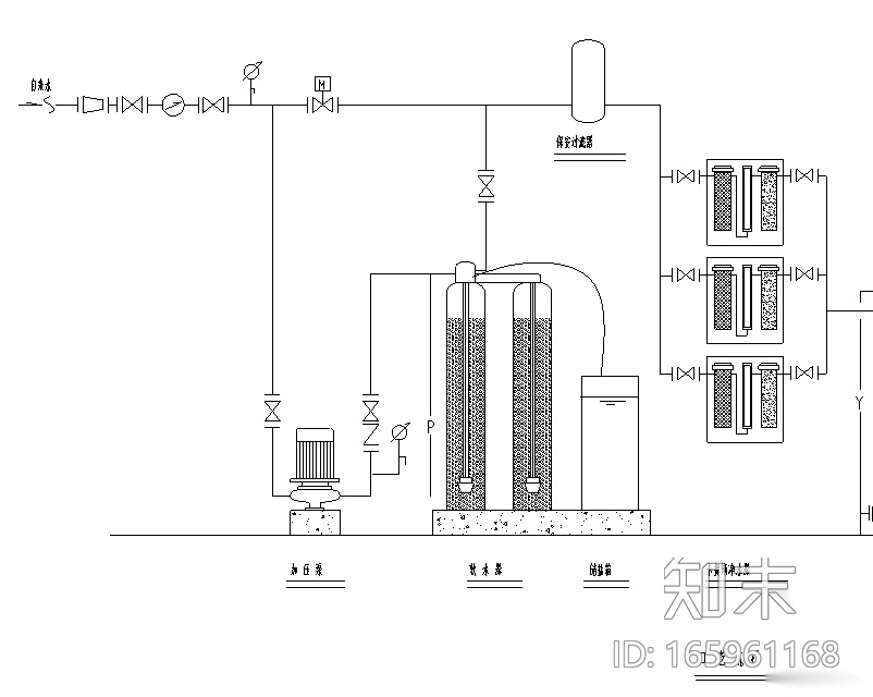 北京某直饮水机房全套图纸(cad)施工图下载【ID:165961168】