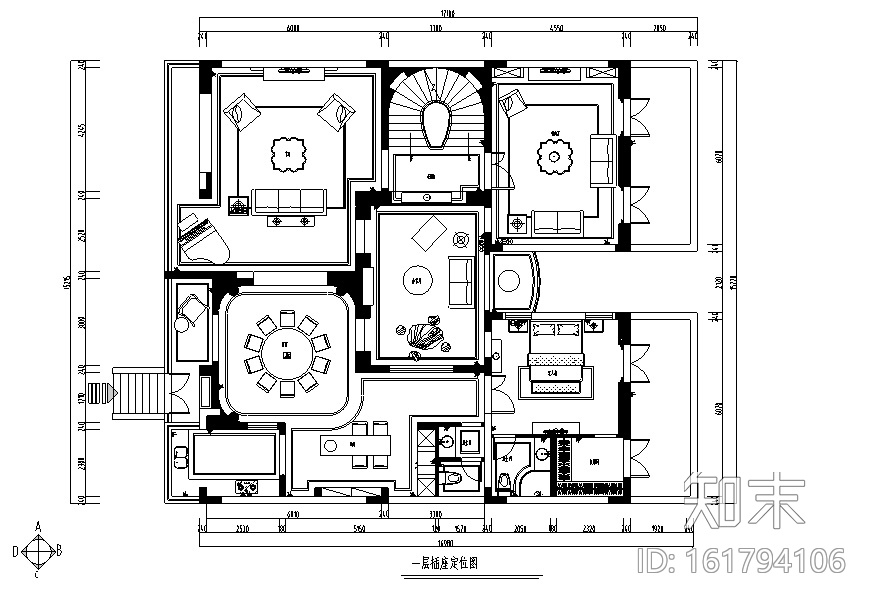 [浙江]混搭风格玫瑰半岛别墅设计施工图（附效果图）cad施工图下载【ID:161794106】