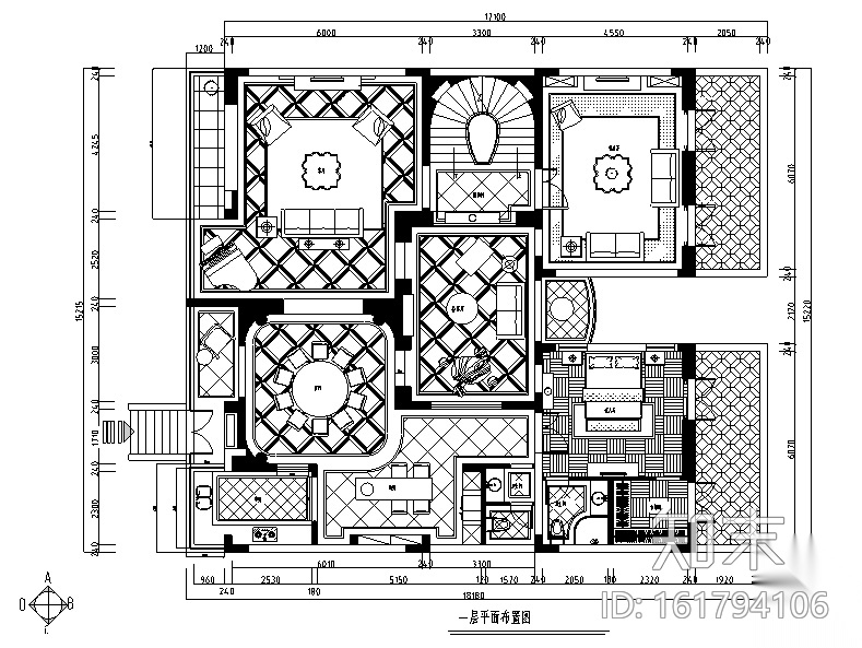 [浙江]混搭风格玫瑰半岛别墅设计施工图（附效果图）cad施工图下载【ID:161794106】