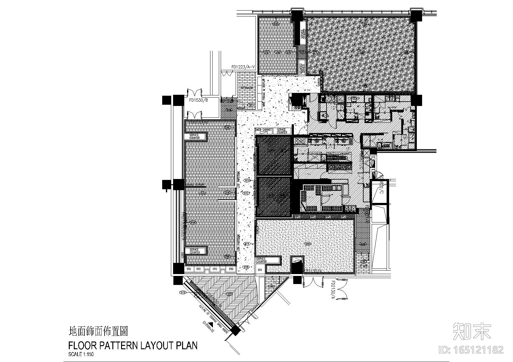 [江苏]苏州王品牛排餐饮空间施工图_效果图施工图下载【ID:165121182】