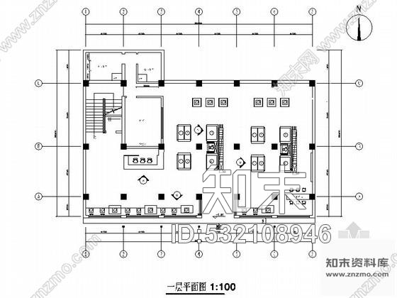 施工图江苏某陶瓷展销中心内装修图含效果cad施工图下载【ID:532108946】